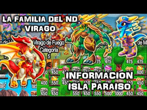 INFORMACIÓN ISLA PARAÍSO | LA FAMILIA DEL NOBLE DRAGÓN VIRAGO 😂😂[Dragón City]