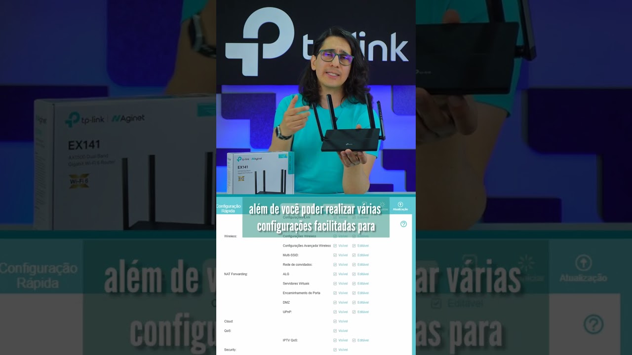 Miniatura da avaliação em vídeo de Roteador TP-Link EX141 Wi-Fi 6 Dual Band AX1500