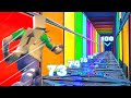 Little Brother vs 100 Level Rainbow Deathrun! (VBucks Challenge)