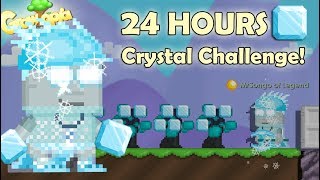 Using Only Crystal/Diamond for 24 Hours Challenge (CRYSTAL EYES) | GrowTopia
