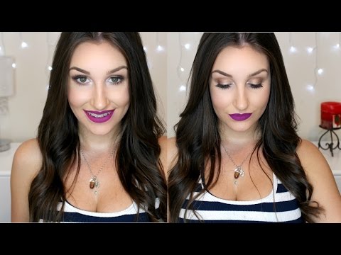 Bold Purple Lip, Natural Brown Eyes -Tarte ShowStopper palette