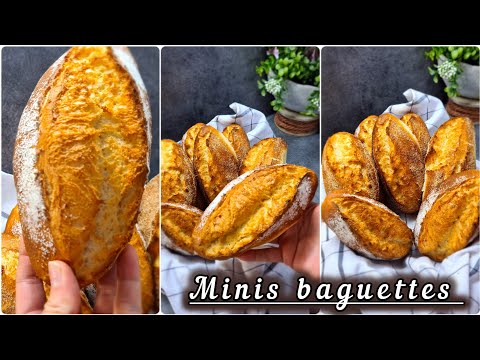 Minis Baguettes || facile à faire aux thermomix ~Robot pétrin || Pour débutant