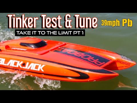 Pushing Stock Dynamite Motor To Its Limit Blackjack 24 - ZTW Shark ESC -  RC Boat Setup