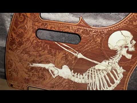 Handcrafted Cherrywood Pickguard for Fender Telecaster – Laser-Engraved Unique Design image 10