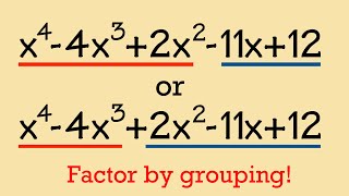 How to factor a 5-term 4th degree polynomial (factor by grouping)