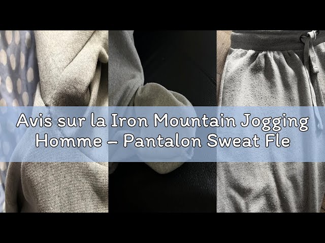 Vídeo relacionado con Iron Mountain Pantalones de chándal de Trabajo para Hombre de Hilo recuperado, Pantalones Jogger con puños, Gris Claro Jaspeado, L