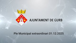 Ple Municipal extraordinari 01.12.2025