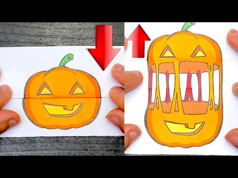 TUTO DESSIN SURPRISE HALLOWEEN CITROUILLE