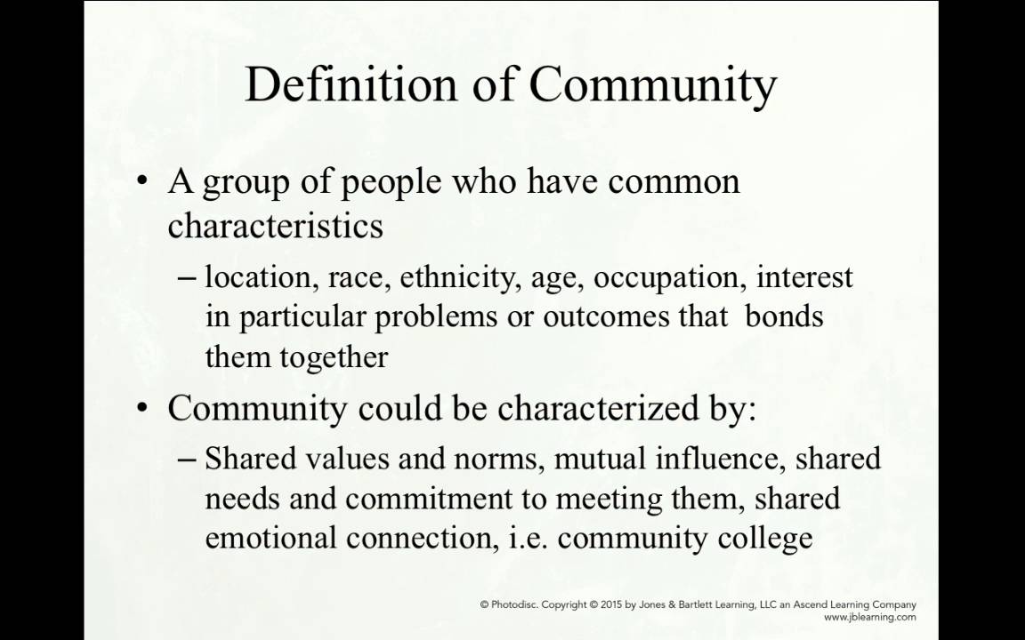 Community Health, Module 1:  Introduction to Public Health