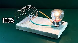 100% Technology Generator Free Energy Self Running By Magnet With Copper Wire Science Experiment