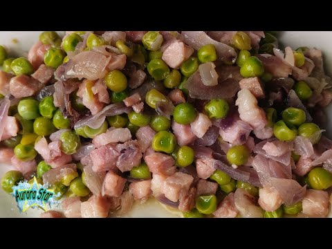 Piselli surgelati cotti in padella con pancetta! Ricetta