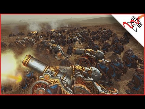 78 STEAM TANKS vs 312 CANNONS (Dwarf) - Total War: WARHAMMER