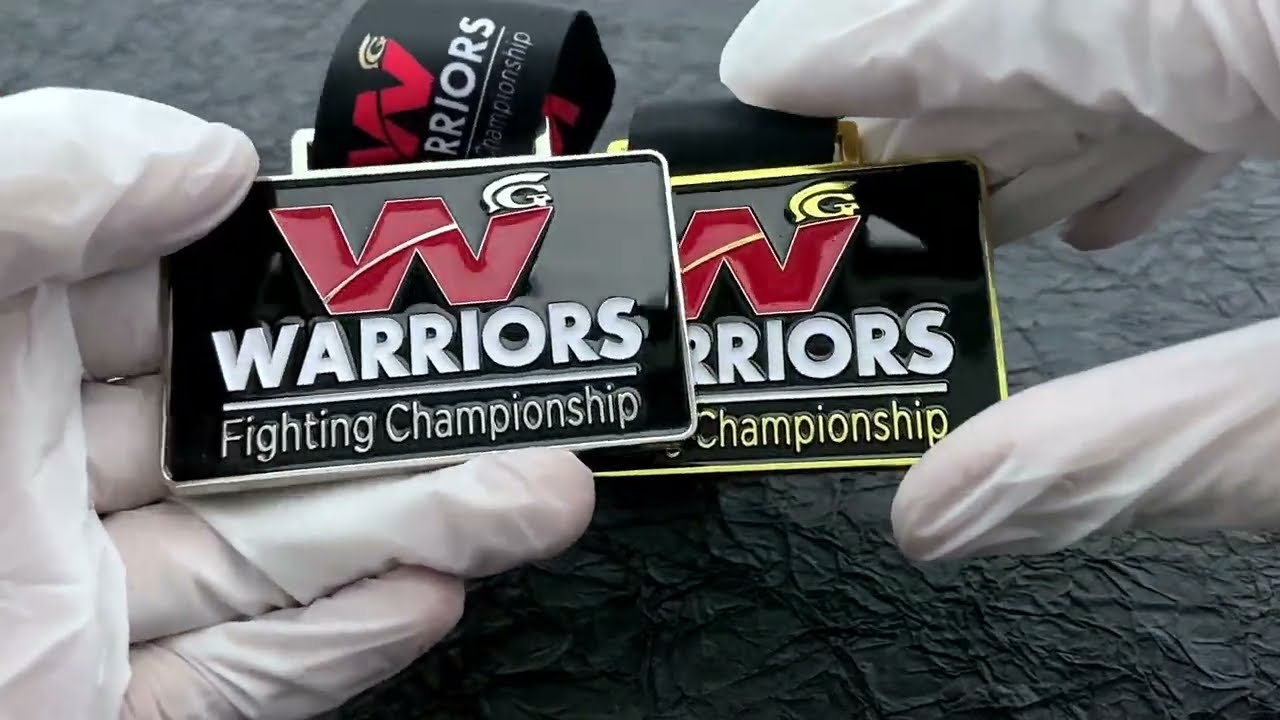 1142 - Boxing Battle Soft Enamel Square Medal