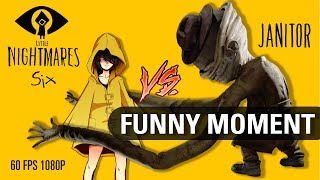 little nightmares: funny moment of six vs janitor Boss Fight