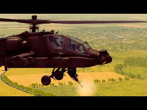 AH-64D Apache Helicopter In Actıon  | DCS:WORLD