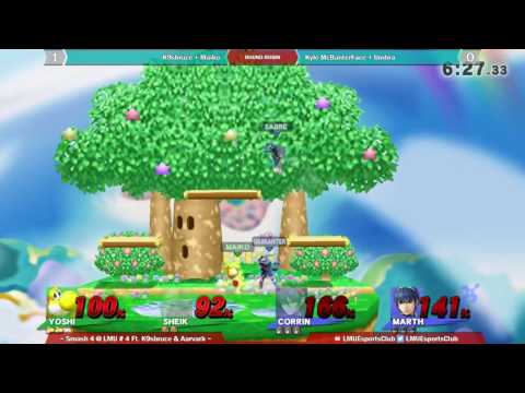 Smash 4 @ LMU #4 DOUBLES Round Robin - Kyle McBanterFace + Umbra V. K9sbruce + Maiko