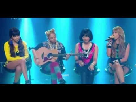 2ne1- Lonely acoustic ver with Dara playing guitar @ Yoo Hee Yeol_s Sketchbook