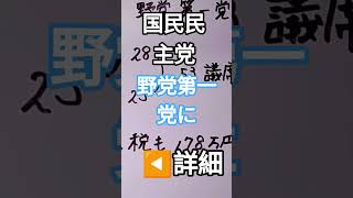【国民民主党〜野党第一党に】 #政治