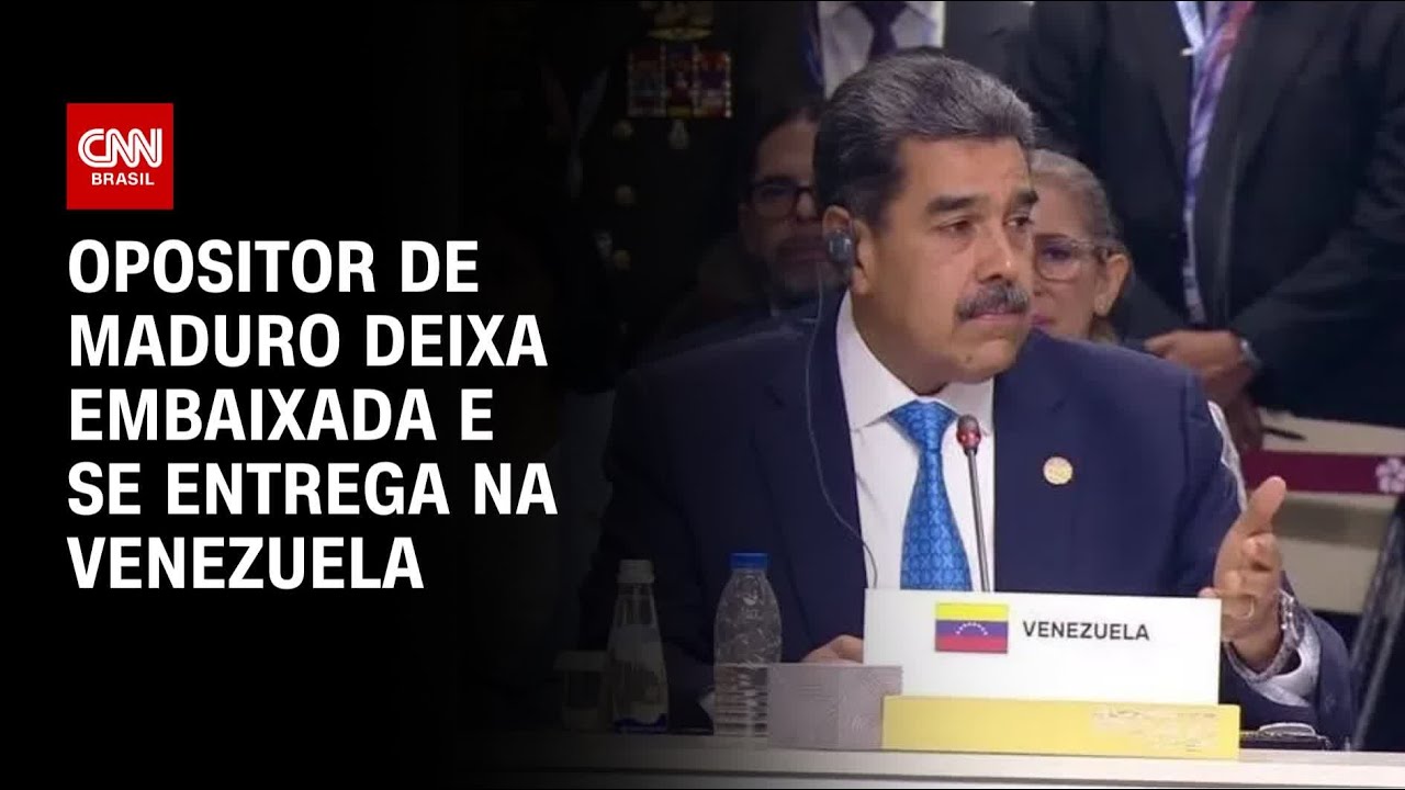 Opositor de Maduro deixa embaixada e se entrega na Venezuela | CNN 360º