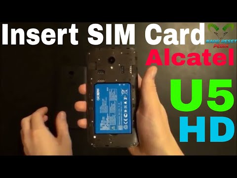Alcatel U5 HD Insert the SIM Card