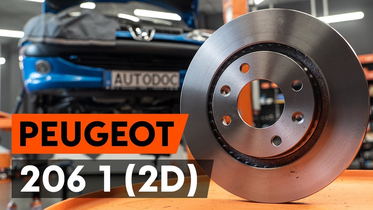 Kako zamenjati avtodel zavorni diski spredaj na avtu Peugeot 206 CC 2D – vodnik menjave