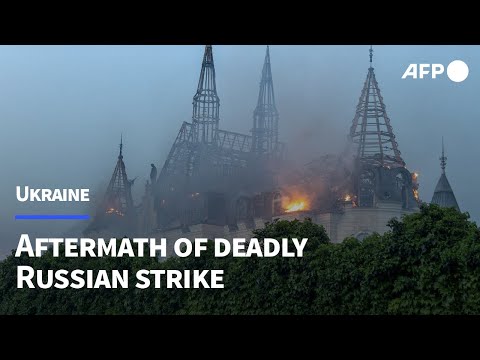 Aftermath of deadly Russian strike on Ukraine's city of Odesa | AFP