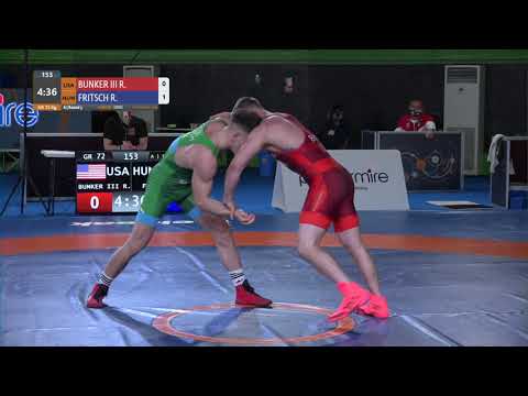 Round 3 GR - 72 kg: R. BUNKER III (USA) v. R. FRITSCH (HUN)