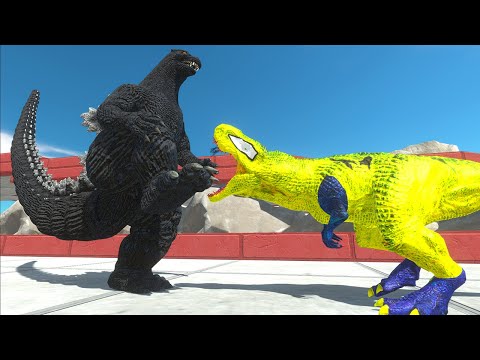 Godzilla Vs Marvel Heroes Tyrannosaurus rex Death Run - Animal Revolt Battle Simulator