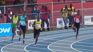 Taylor gets baton 30m behind Trinidad, Did he chase him down? MUST SEE Carifta 2017