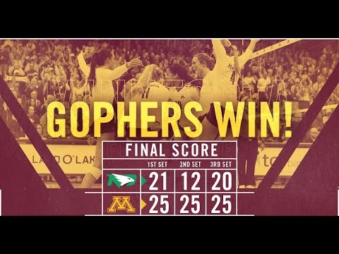 Highlights: Gopher Women's Volleyball Defeats North Dakota 3-0