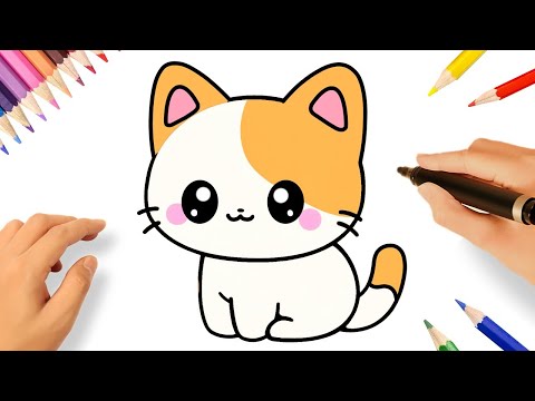 COMMENT DESSINER UN CHATON MIGNON FACILEMENT 🐱❤️