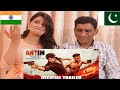 Pakistani Reacts to ANTIM: The Final Truth - Official Trailer | Salman Khan, Aayush Sharma | Mahesh