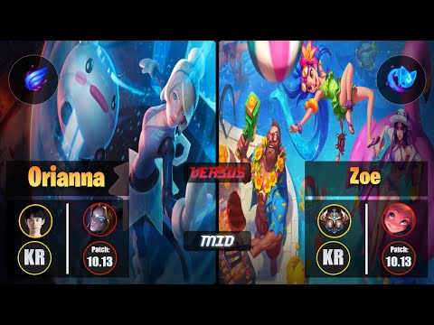 Doinb ORIANNA (Mid) [Phase Rush] VS ZOE - Challenger KR Patch 10.13