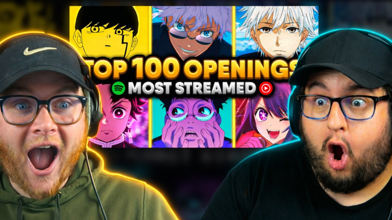 We REACT to the TOP 100 most streamed anime openings!