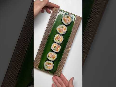 The difference between sushi and gimbap🍣🇯🇵🇰🇷#cooking #gimbap #sushi #koreanfood