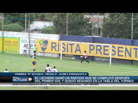 Primera D 2013 2014 Fecha 21   Alem 2 Paraguayo 0