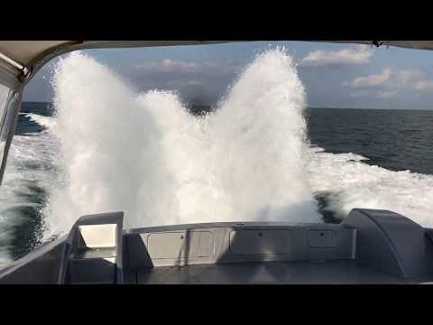 Magnum 50 getting on plane.