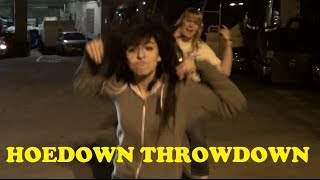 CHRISTINA GRIMMIE AND I DOING THE HOEDOWN THROWDOWN