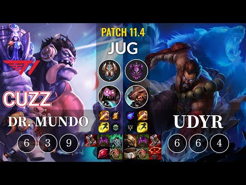 T1 Cuzz Dr. Mundo vs Udyr Jungle - KR Patch 11.4