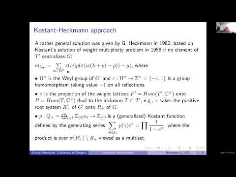 Arkady Berenstein - Geometric multiplicities