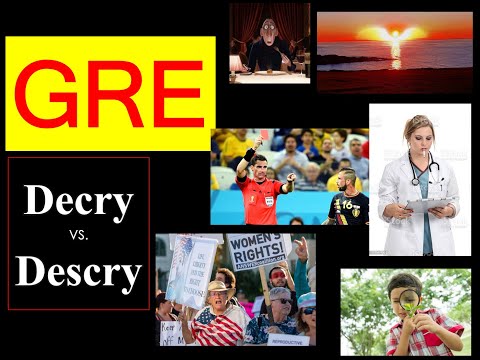 Decry, Descry, confusing GRE and IELTS words | #gre #ielts #Decry #Descry