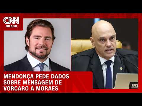 Mendonça pede à PGR informação sobre suposta mensagem de Vorcaro a Moraes | CNN NOVO DIA