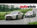 Porsche 911R versus Aston Martin V12 Vantage S Review - by Autovisie TV