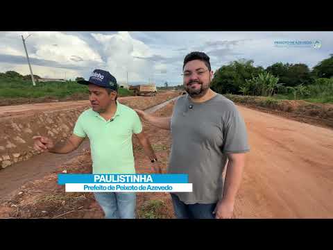 PREFEITO PAULISTINHA E VICE DR. JOSÉ AGNALDO VISITAM OBRAS DO CÓRREGO DAS LAVADEIRAS
