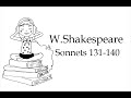 Сонеты Шекспира на английском языке. 131-140 