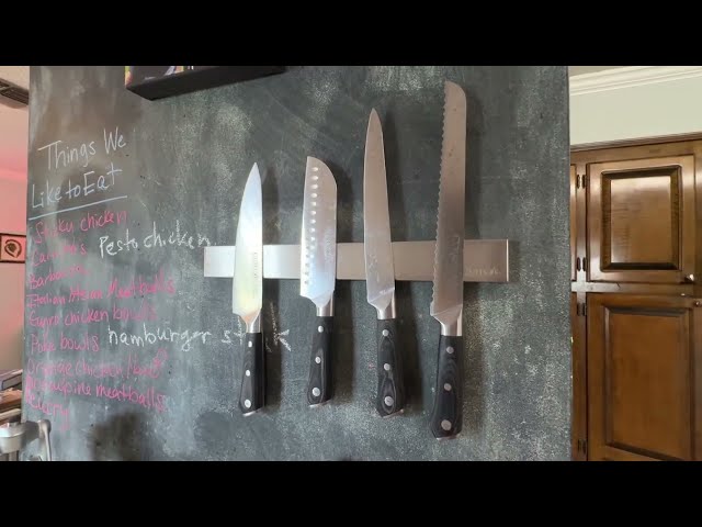 Best Magnetic Knife Holder for Safe Kitchen Storage - product in use