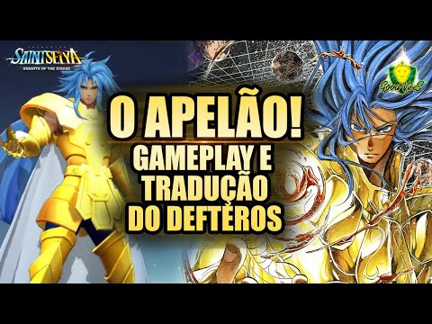 PRIMEIRA GAMEPLAY e TRADUÇÃO do DEFTEROS de GÊMEOS, o DANO em ÁREA INSANO! - Saint Seiya Awakening