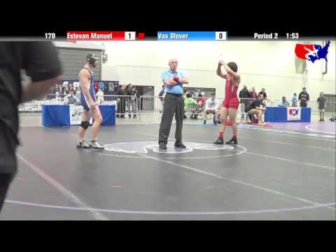 Estevan Manuel vs. Vas Stover at 2013 West Jr. Freestyle Regional