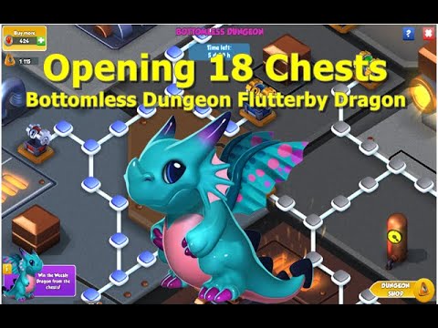 Opening 18 Chests-Dragon Mania Legends | Bottomless Dungeon Flutterby Dragon | DML
