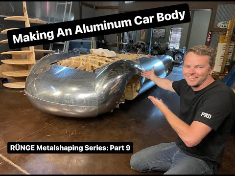 Making An Aluminum Car Body Part 9: Shaping Tail Panel With English Wheel and Pullmax Type Hammer